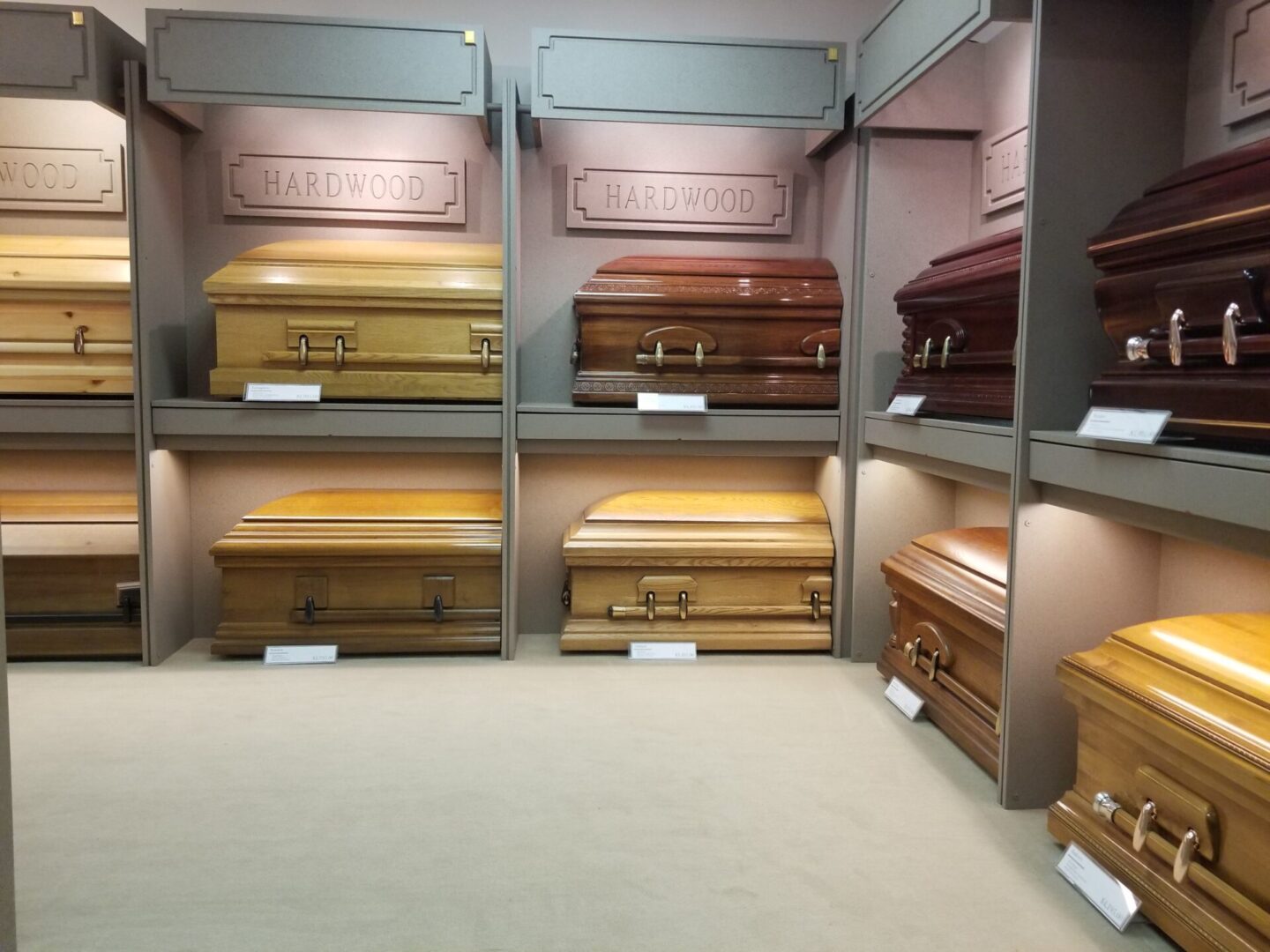 Caskets at Charter Funeral Home